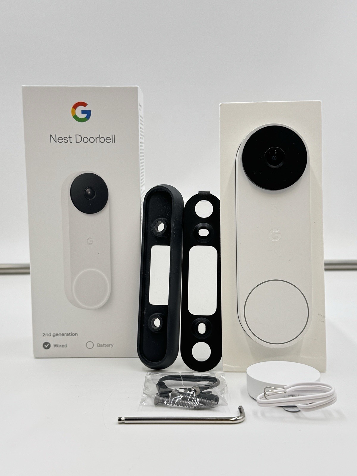 Google Nest Doorbell Wired 2nd Gen Video Doorbell Camera White