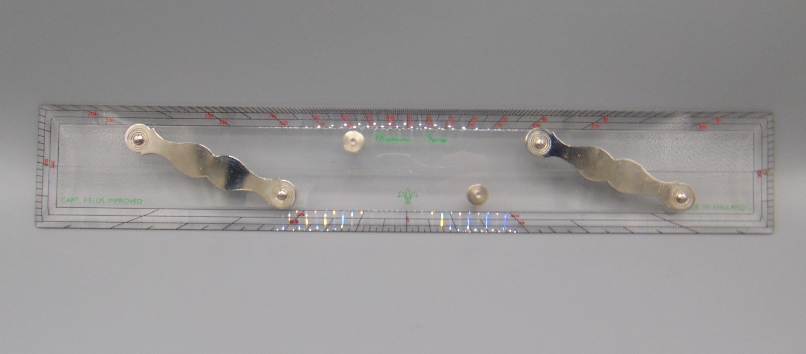 VINTAGE CAPT FIELDS IMPROVED PARALLEL PERSPEX RULER - MATHEMO SERIES