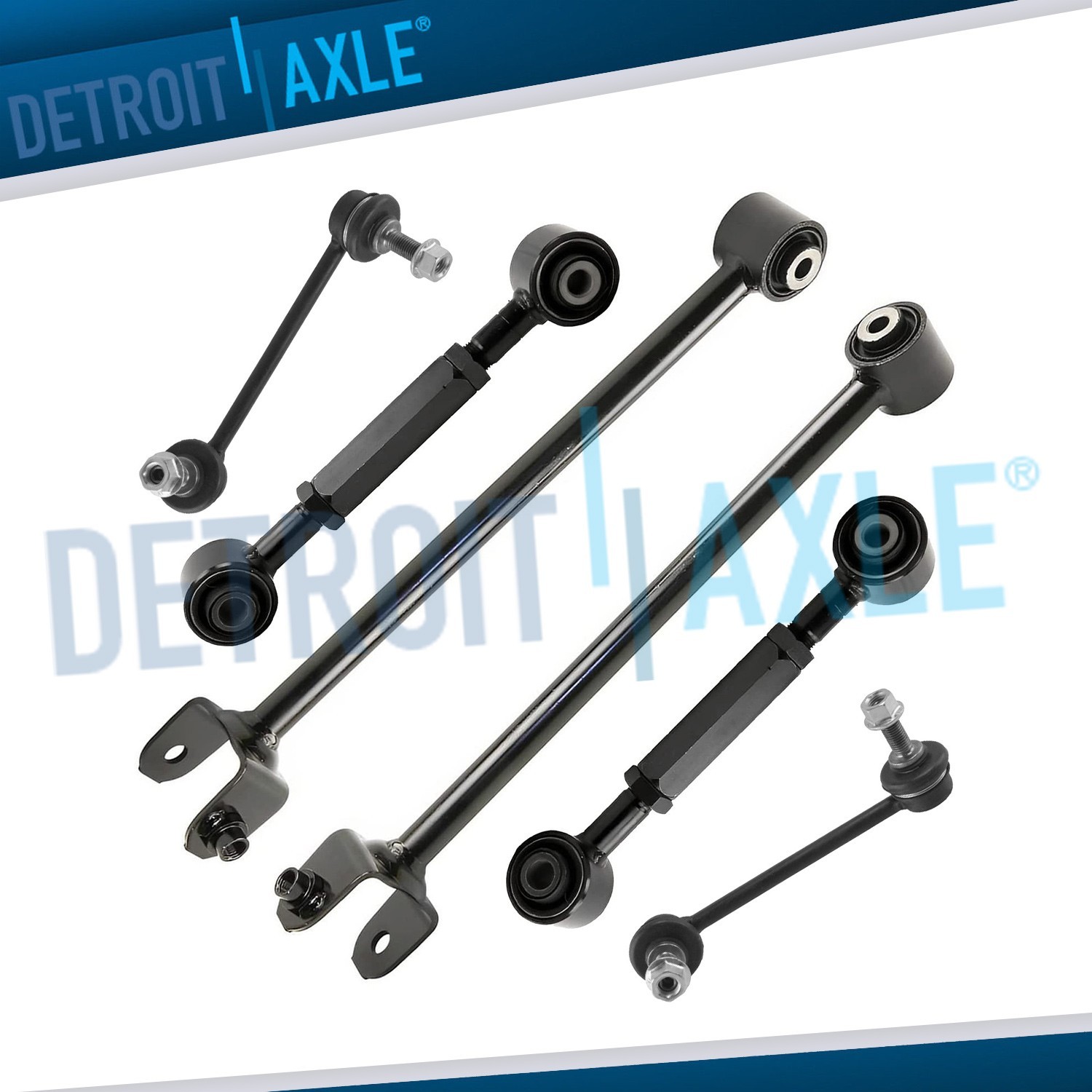 6pc Rear Upper & Lower Control Arms Sway Bars Kit for Acura TL TSX Honda Accord