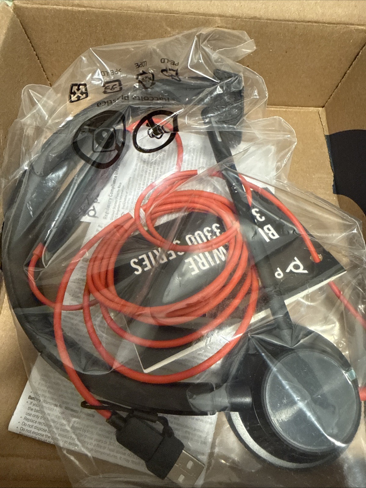 RT NEW Poly Blackwire 3310 Monaural Microsoft Teams USB-C Headset +USB-C/A
