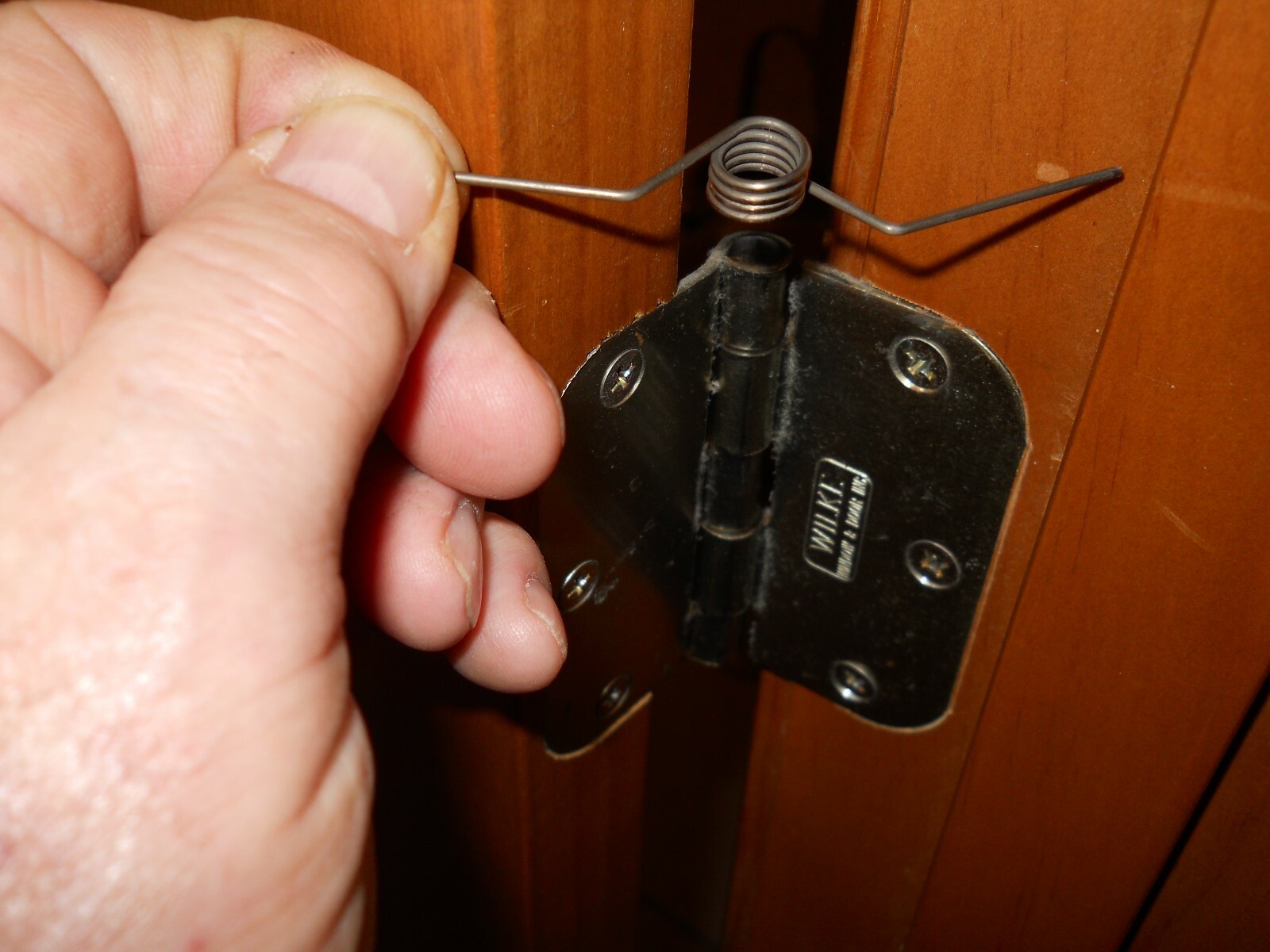 4pcs Self Closing Door Hinges Adjustable Spring Hinge