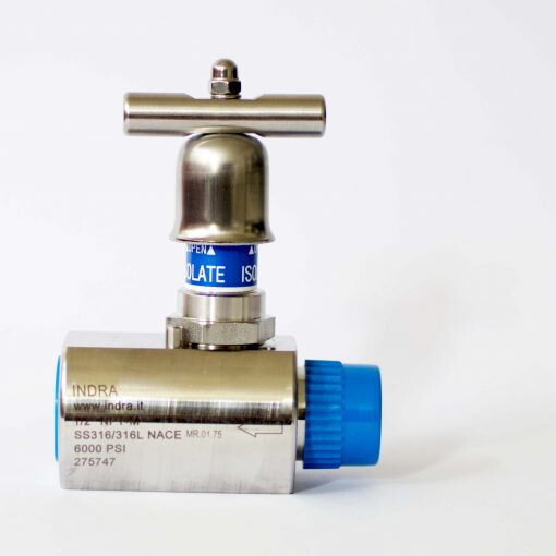 1/2 in Stainless Steel Needle Valve with drain Male X Female NPT