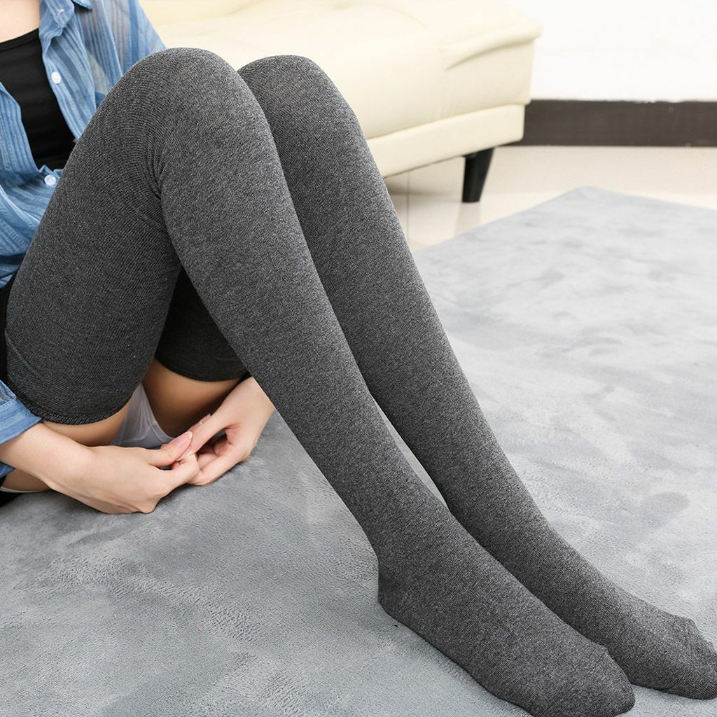 Girls Ladies Women Thigh High Over the Knee Socks Extra Long Cotton Stockings US