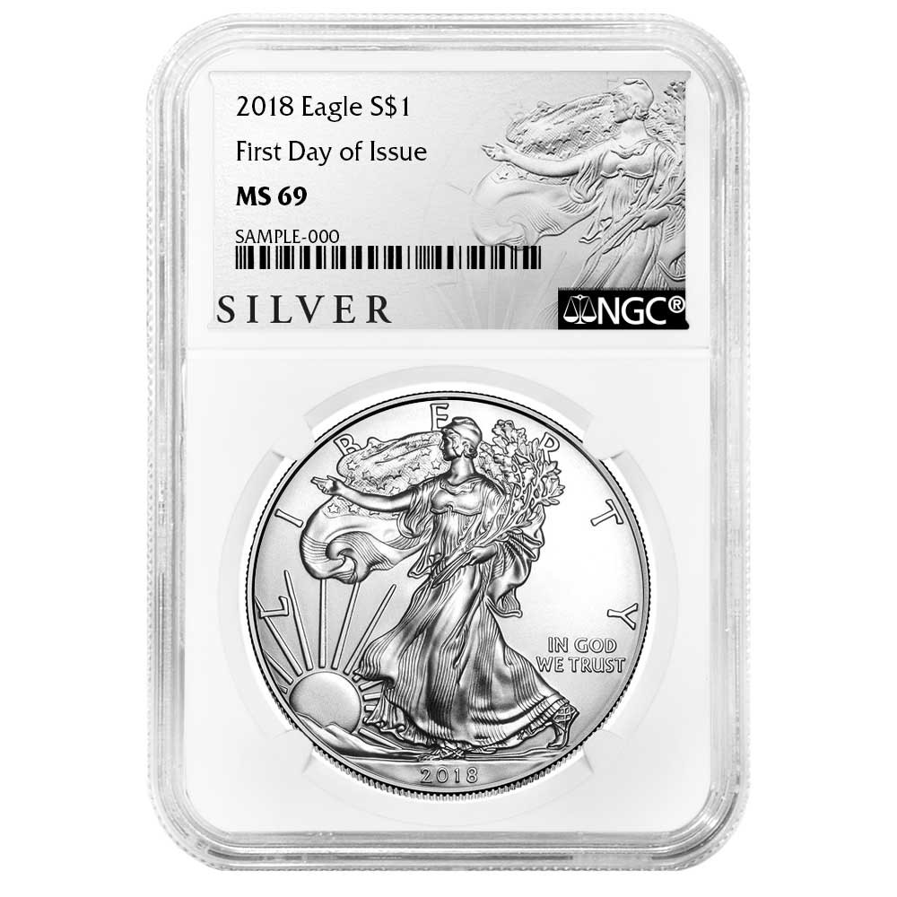 2018 $1 American Silver Eagle NGC MS69 FDI ALS Label