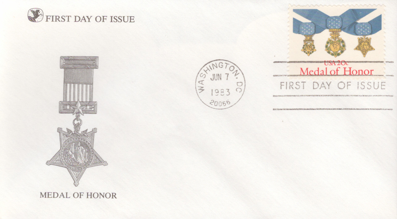1983 First Day of Issue - Postage Stamp - Medal of Honor - RD