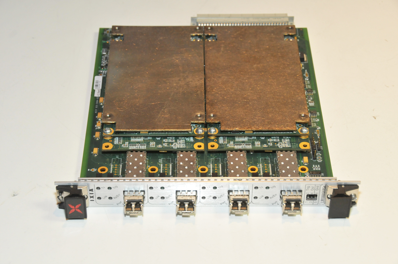 Ixia LM1000SFPS4 10/100/1000-BaseT Ethernet Load Module   For Parts/Repair AS-IS