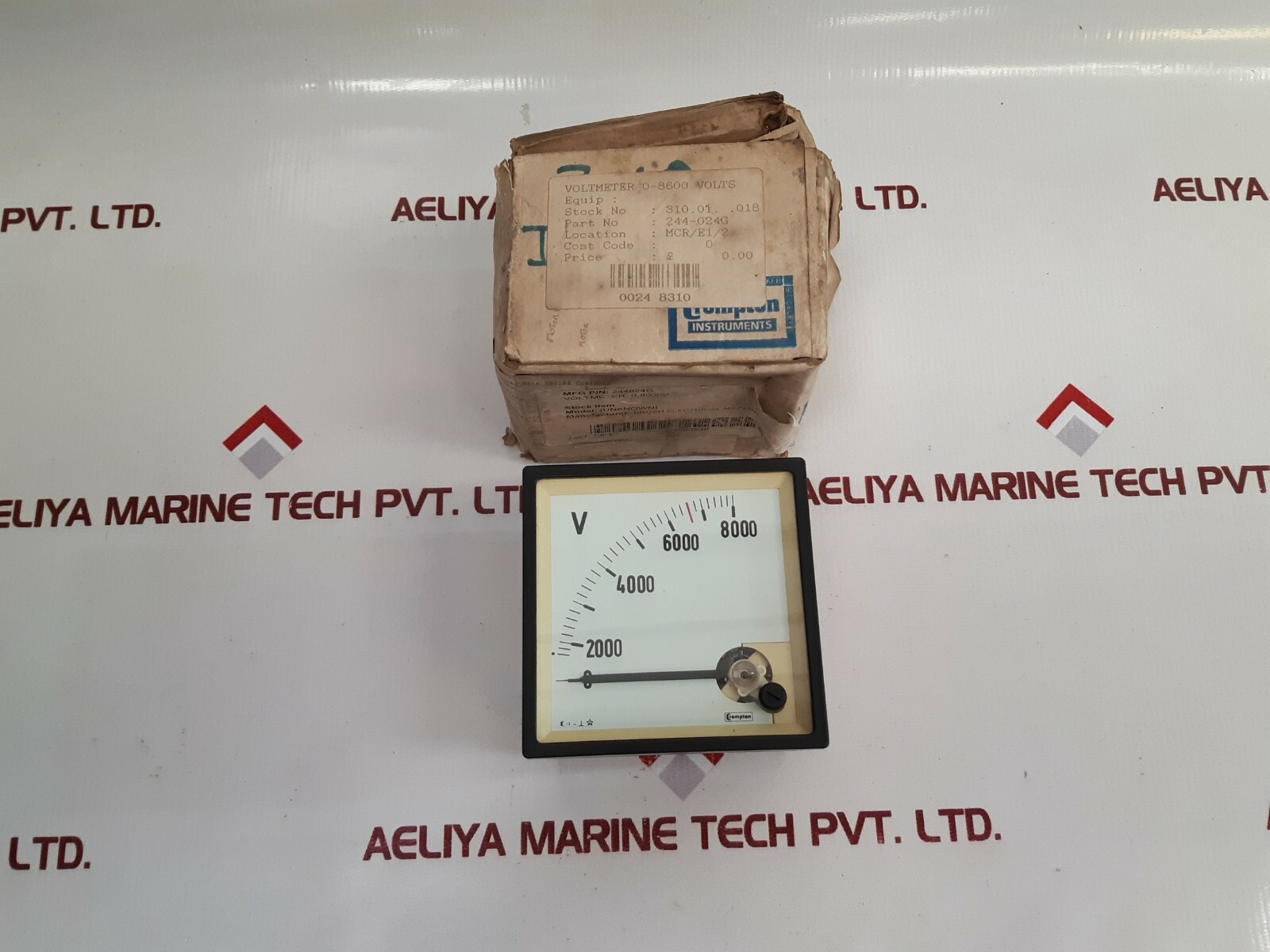 Crompton 244-024g voltmeter 0-8000 v