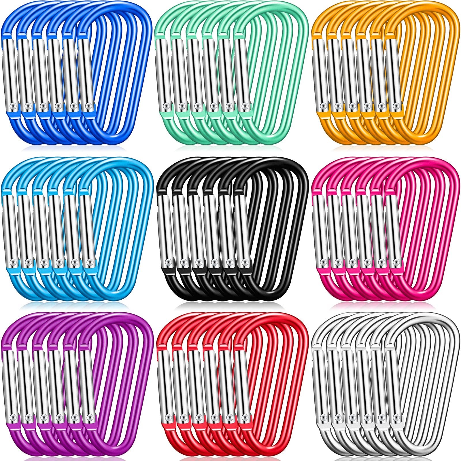 1.8", orange, purple, green, blue, red, black, treasure rose silver