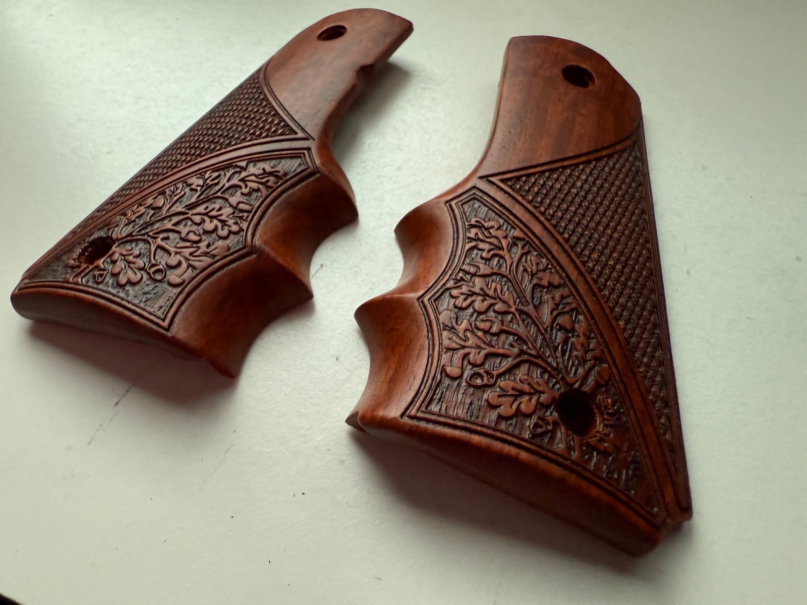 New art wood remade Grip For Colt 1911 Full Size Kimber Clones, wrapround#03
