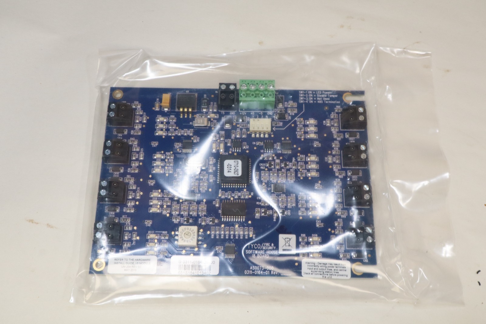 TYCO SOFTWARE HOUSE I8 BOARD AS0073-000 0311-0164-01 fire/security