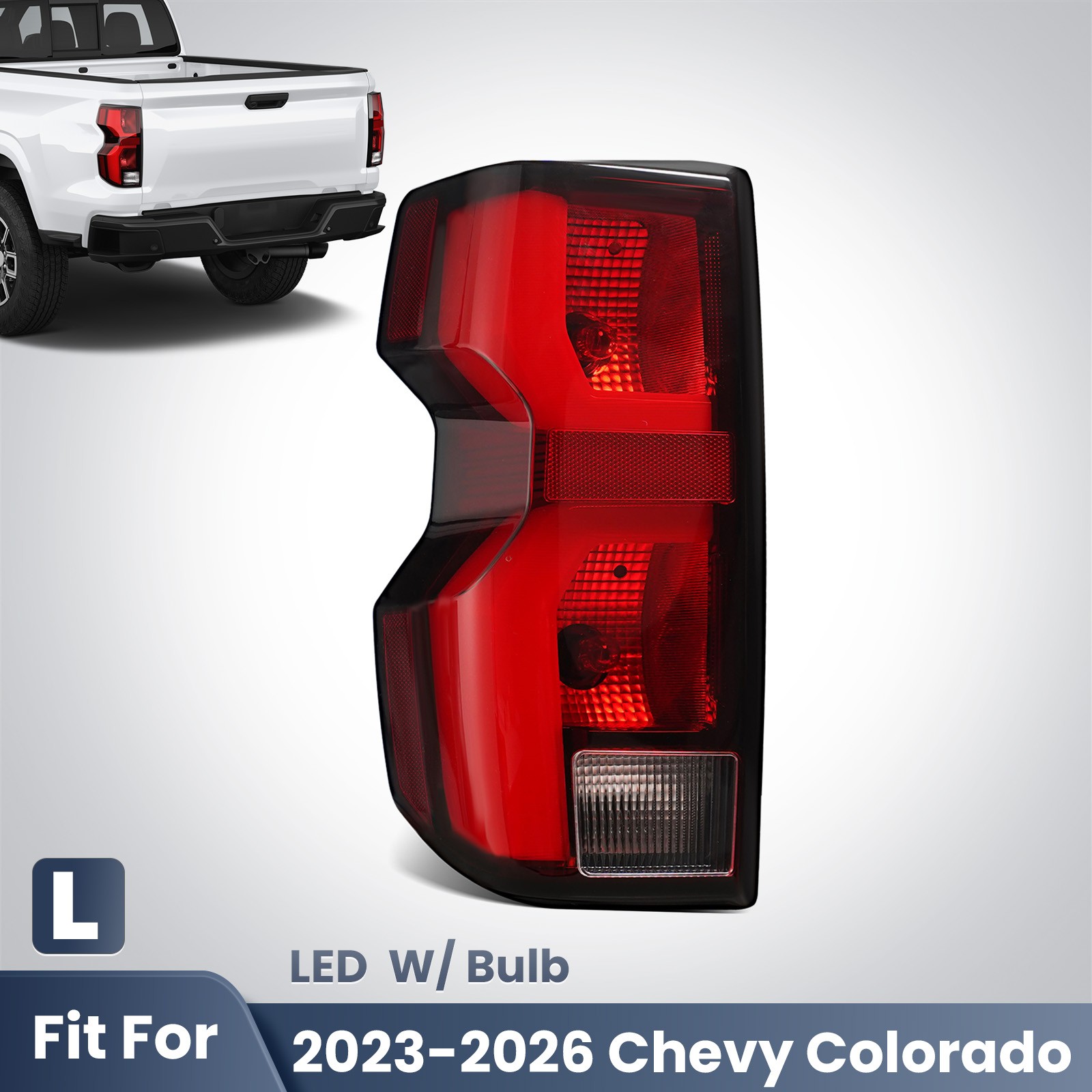 For 2023-2026 Chevy Colorado LED Tail Light Brake Lamp Left Driver Side W/ Bulb