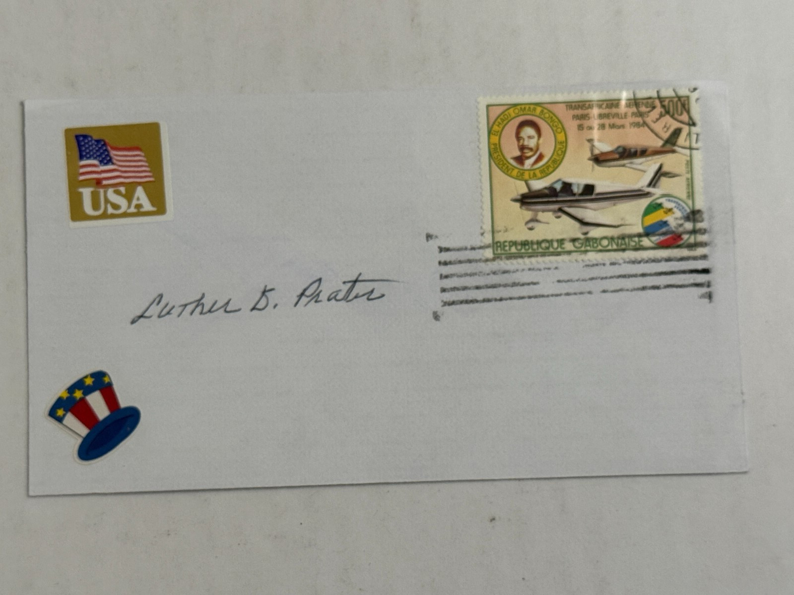 Luther Prater WWII War USAAF Fighter Pilot Ace Signed Autograph Envelope