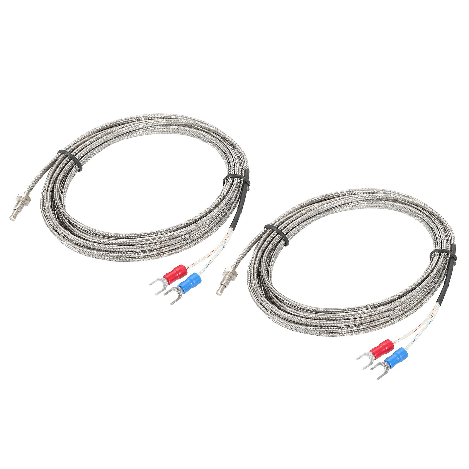 K Type Temperature Sensor 2pcs M6 Thermocouple 13ft 0 to 800°C(32 to 1472°F)
