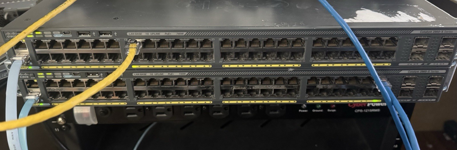 Cisco WS-C2960X-48FPS-L Catalyst Switch 48 GigE PoE 740W TESTED 15.2(7)E5 Q.35