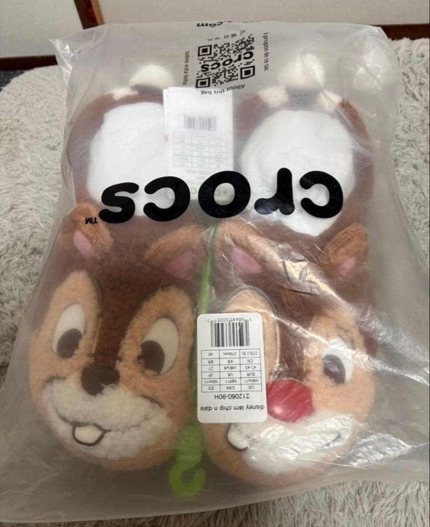 crocs DISNEY CHIP DALE CLASSIC LINED CLOG shoes 212060-90H 27cm Unisex fashion