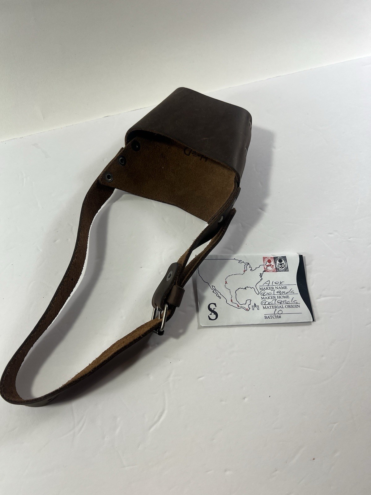 Full Grain Leather Riveted Dog Muzzle Hide And Drink Adjustable Strap Training