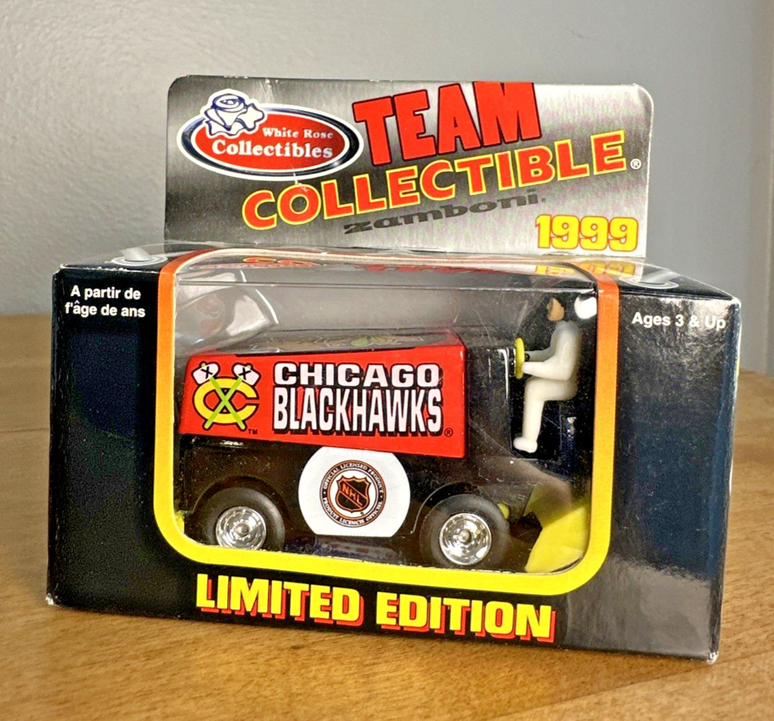 White Rose Collectibles 1999 NHL Limited Ed. CHICAGO BLACKHAWKS Die Cast Zamboni