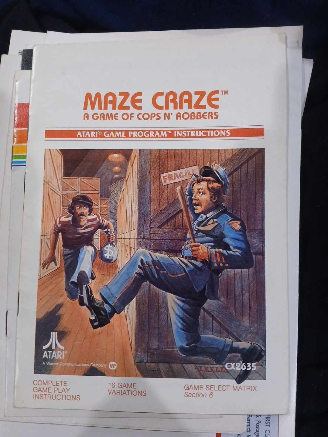 Atari 2600 Manual Only Maze Craze Great Shape See Pics
