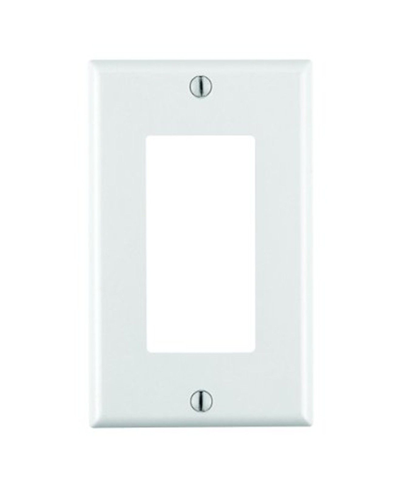 Leviton 1-Gang Decora/GFCI Wallplate, Standard Size, Thermoset, 1 Gang, White