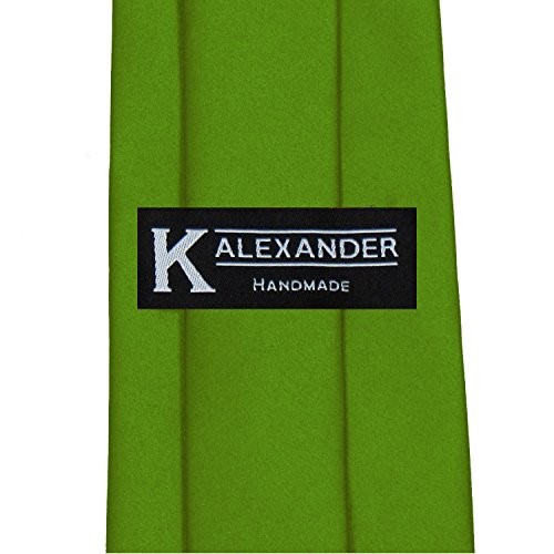 K. Alexander Solid Color Ties - Multiple Colors - Classic 3.5" Clover Green