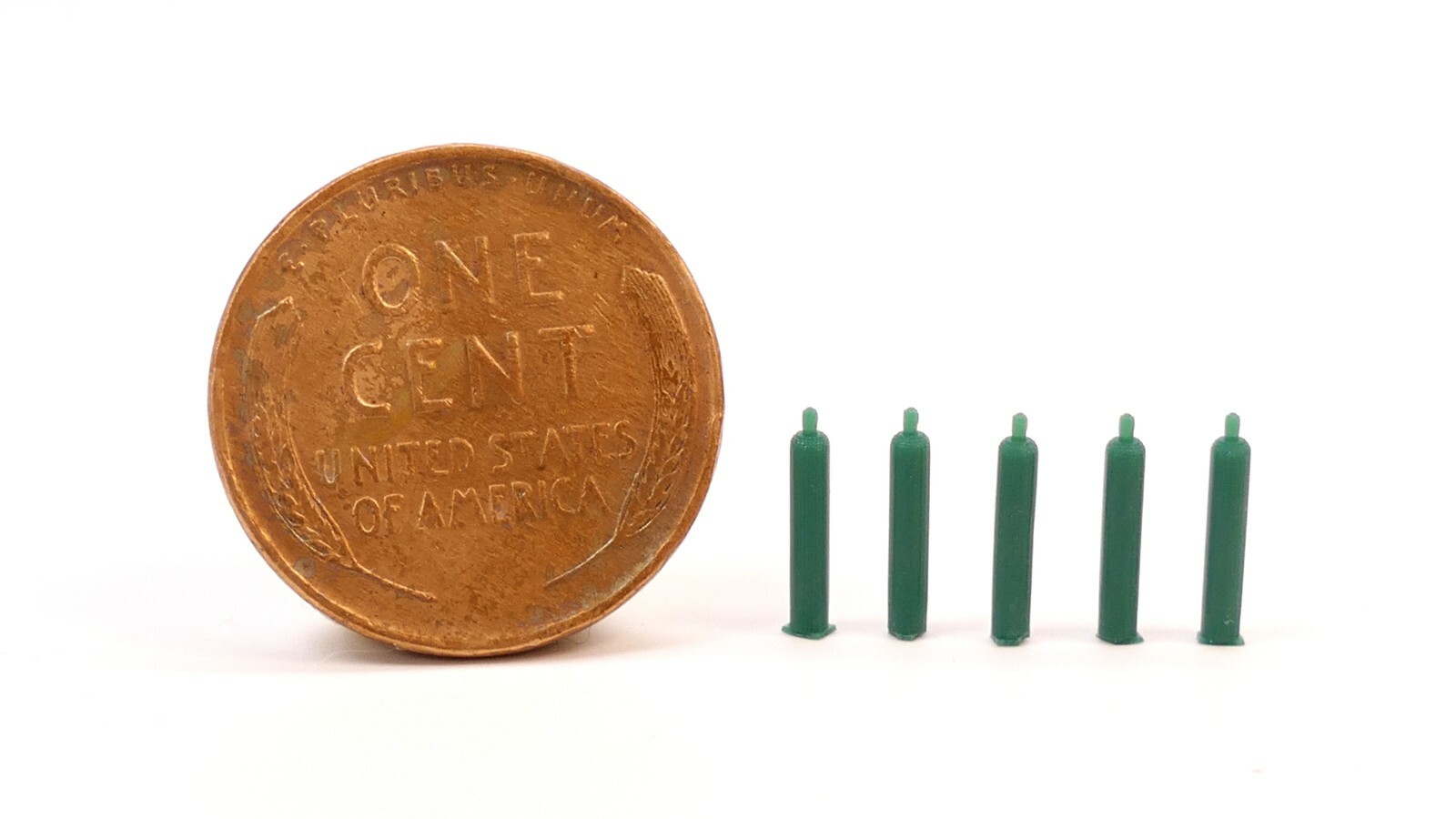 USA Made - N Scale Green Oxygen Tanks - 5 Pack 1600814