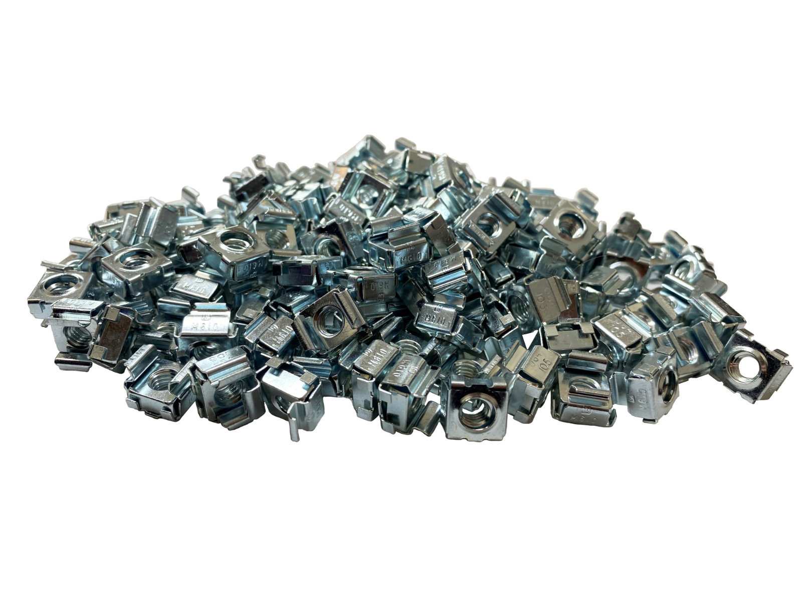 RackGold® M6 Zinc Snap-On Cage Nuts - 100 Pack USA Made GM6-SNP-Z10