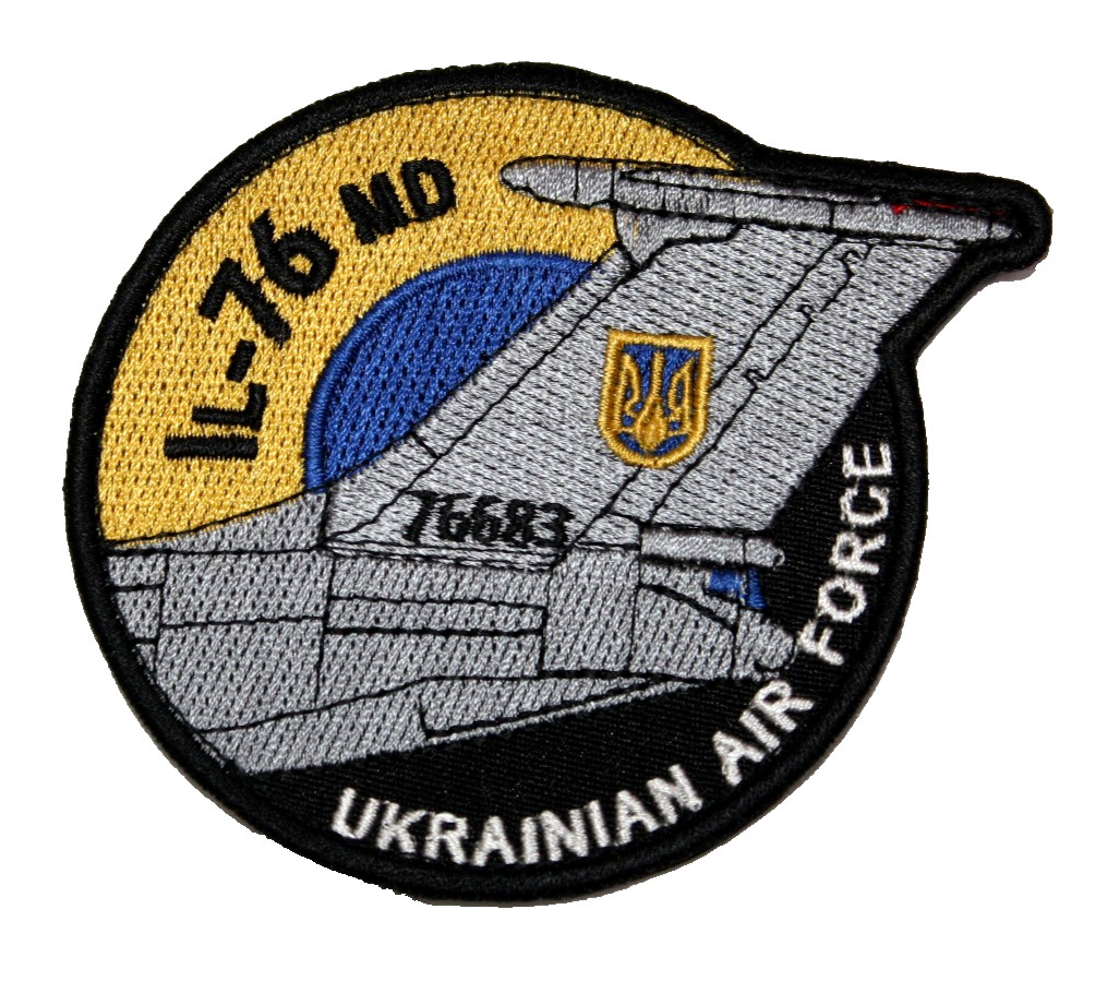 Military Patch Ukraine Army Ukrainian Air Force IL-76 MD Aviation Hook Badge