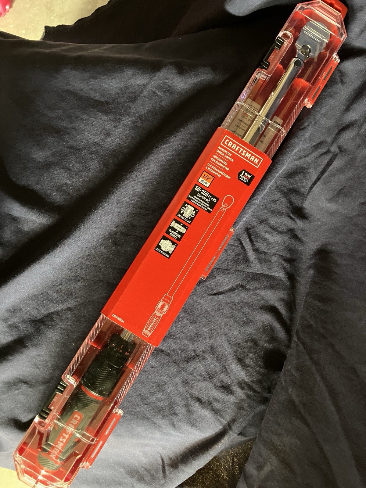 New CRAFTSMAN Micrometer Torque Wrench, 1/2" Drive, 50-250 FT-LBS (CMMT99434)