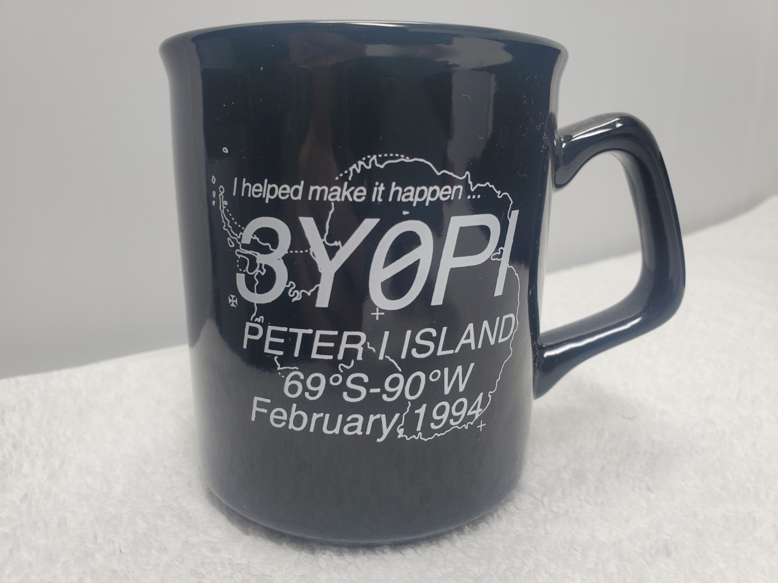DXPedition Amateur Ham Radio Mug Cup - 3Y0PI Peter I Island 1994 Antarctica