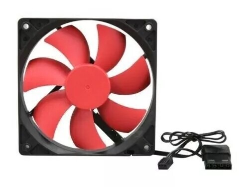 Brand NEW--LOT of (3-pcs) Xion AXP-GF120_RD 120mm Case Fan w/4-Screws (3/4 pin)