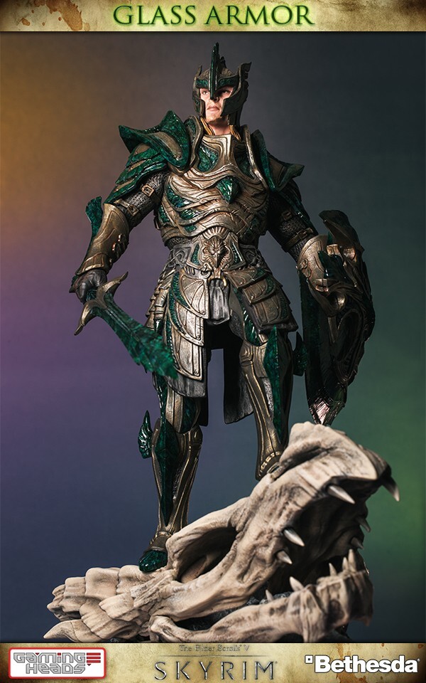 Gaming Heads Elder Scrolls V: Skyrim Glass Armor Regular Statue SEALED