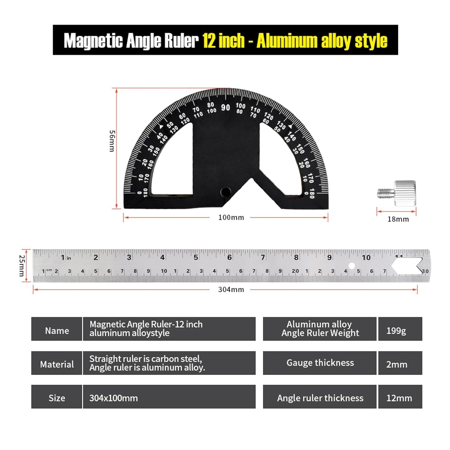 Protractors Angle Ruler Angle Finder Ruler Machinist Protractor Angle Measuri...
