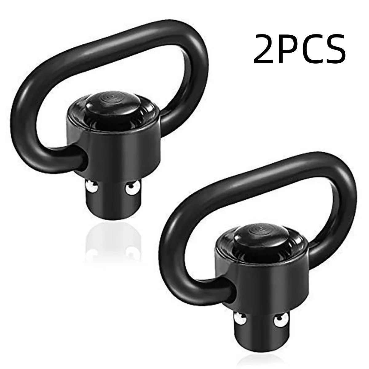 2PCS Heavy Duty Flush Push Button Quick Detach 1.25" Rifle QD Sling Swivel Mount