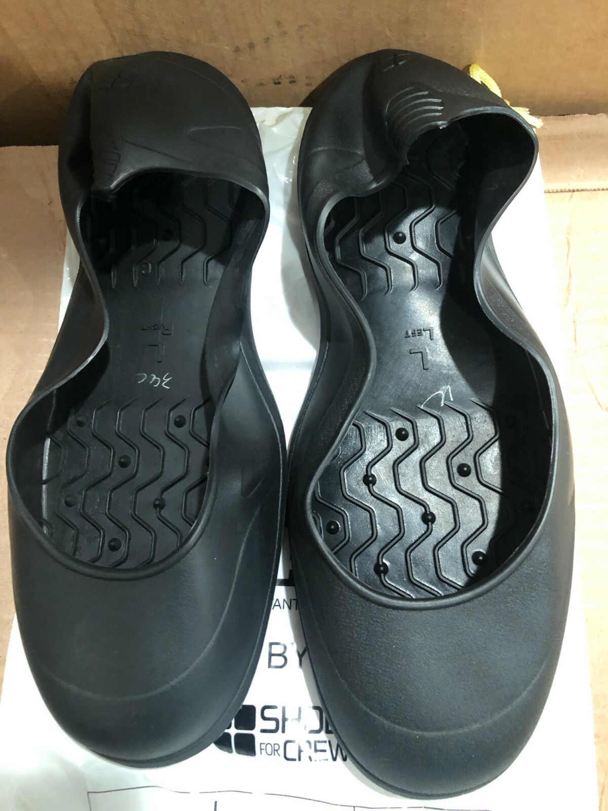 CrewGuard Shoes For Crews Latex Slip Resistant, Overshoes Men's Large FREE SHIP