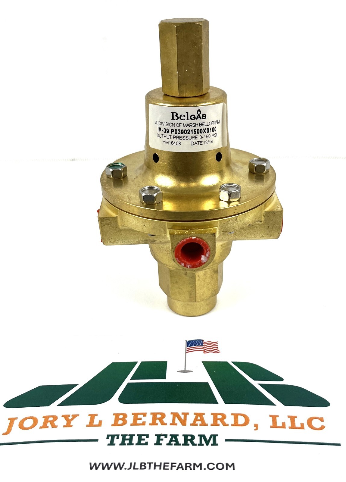BELGAS, P039021500X0100, PRESSURE REGULATOR, 0-150 PSI, BRASS, 1/4" FNPT, NOS S