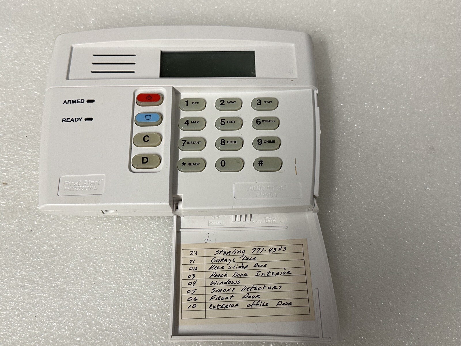 Honeywell FA270RF Keypad Remove From Working Security System UNTESTED!