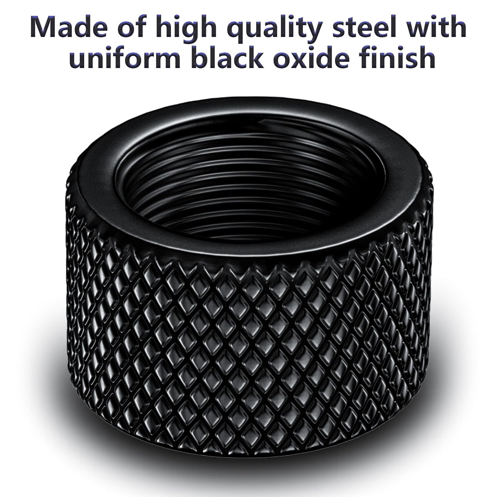 NIRIAHO 2 Pack Thread Protector, 5/8x24 Steel Thread Adapters (Black)
