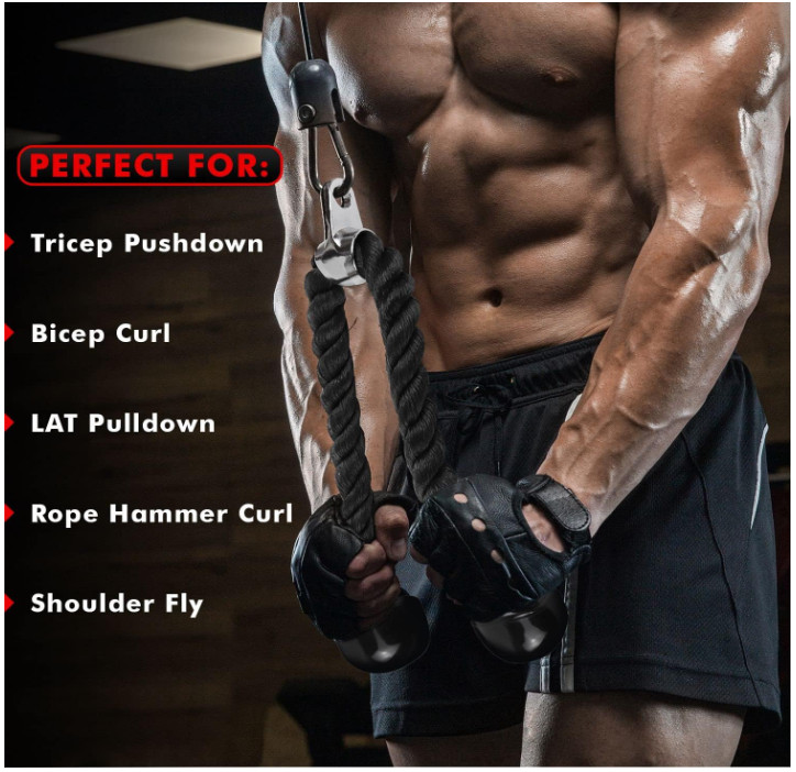 Accesorios polea gimnasio, agarres para LAT pulldown y levantamiento
