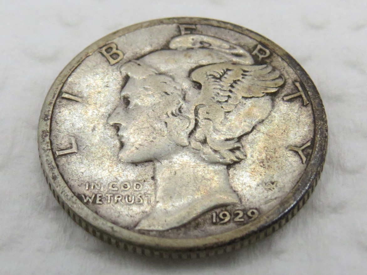 1929 S Mercury Dime - VF+ - 90% Silver 10 Cent US Coin - Better Date