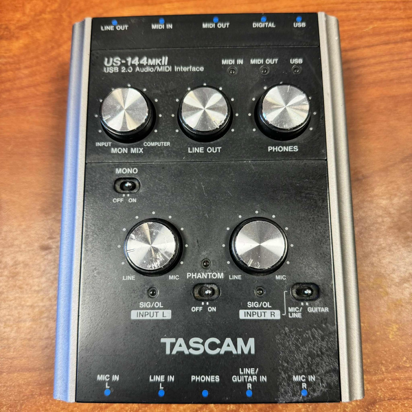 Tascam US144MKII USB 2.0 Audio MIDI Interface Bus-powered - TESTED