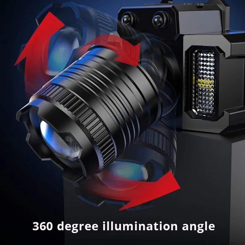 Super Bright LED Headlamp Flashlight USB Rechargeable Headlight Waterproof Lamp