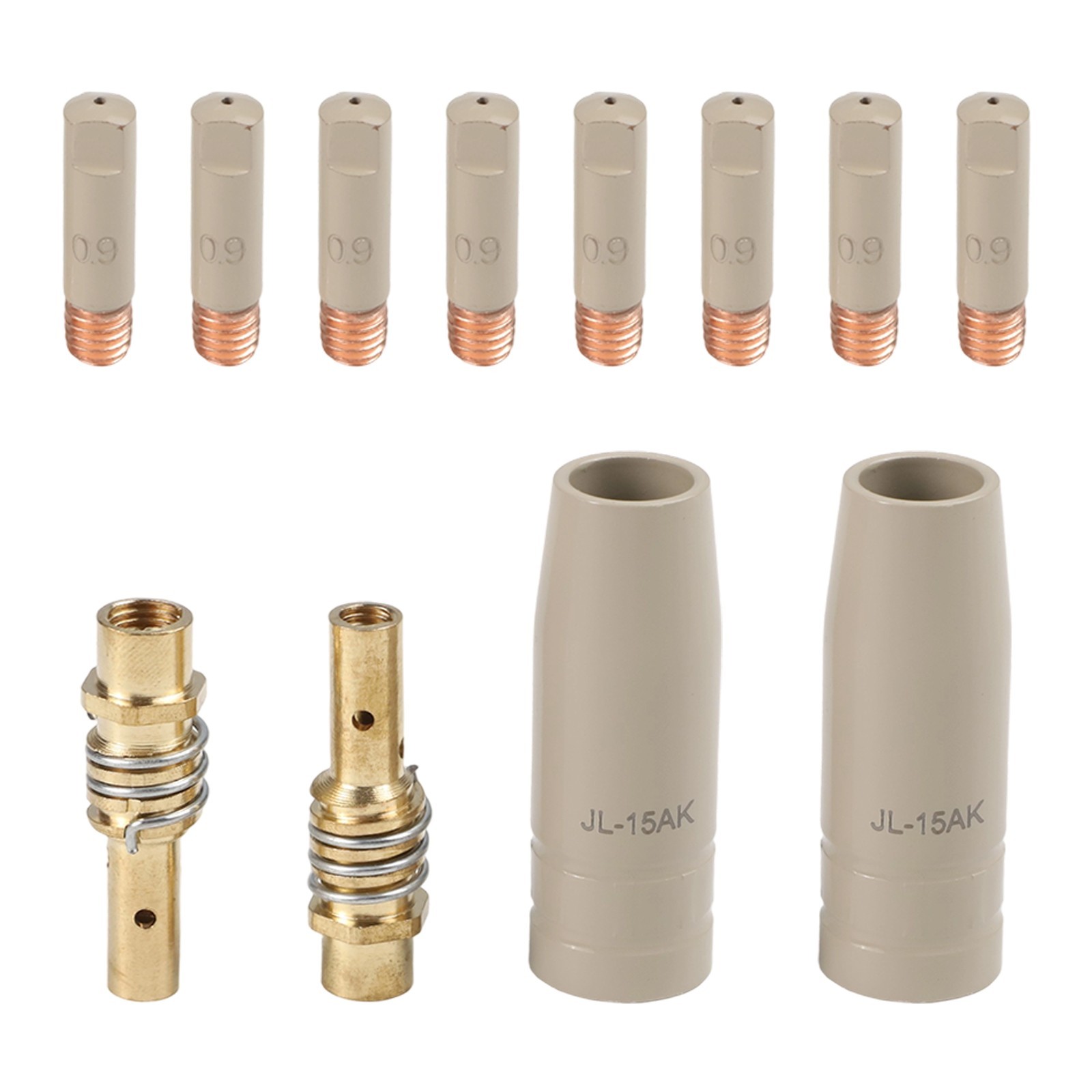 12PCS Welding Nozzle Set with Coating for Protection NonStick Slag Removal