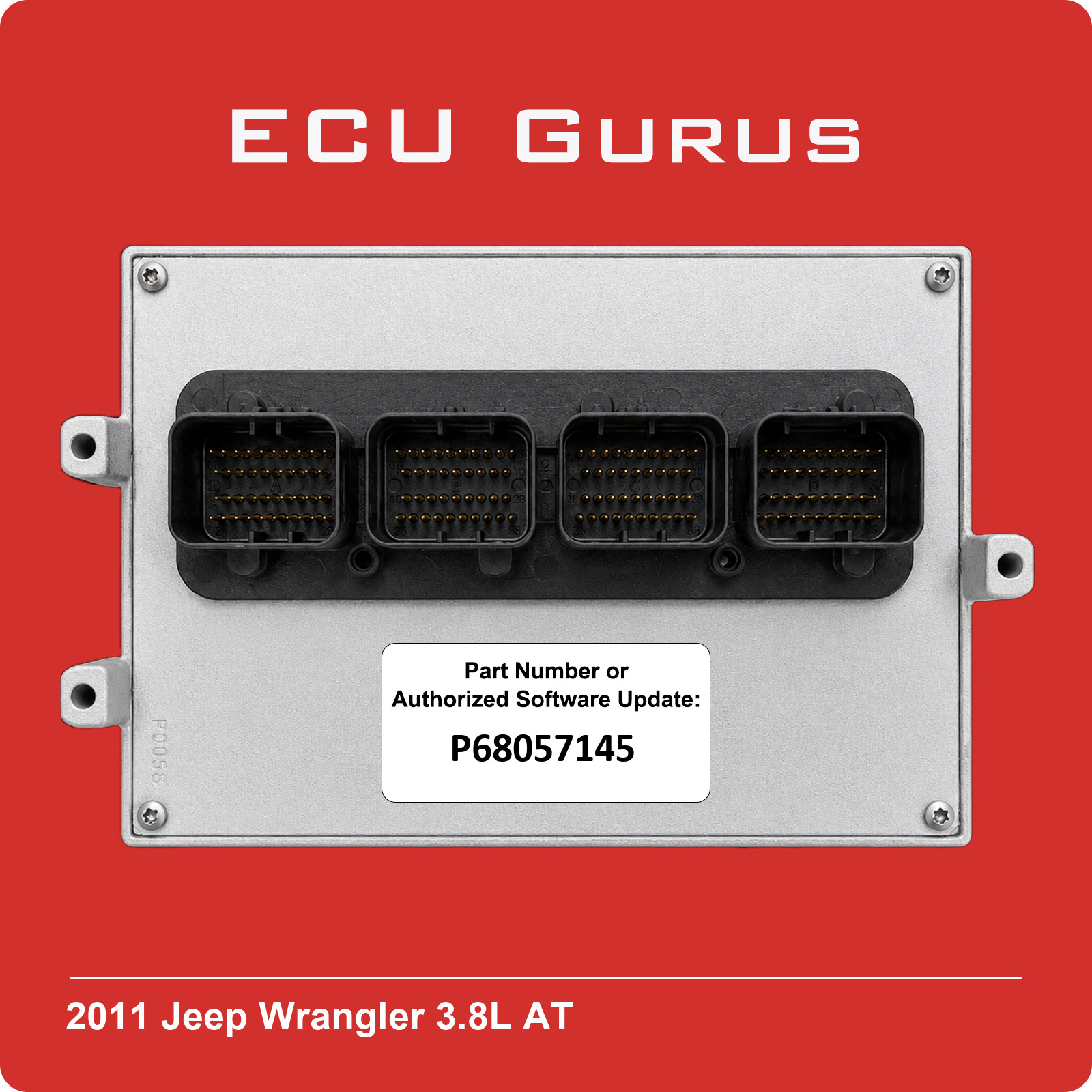 2011 Jeep Wrangler 3.8L AT Engine Computer P68057145 "VIN Programmed" ECM PCM