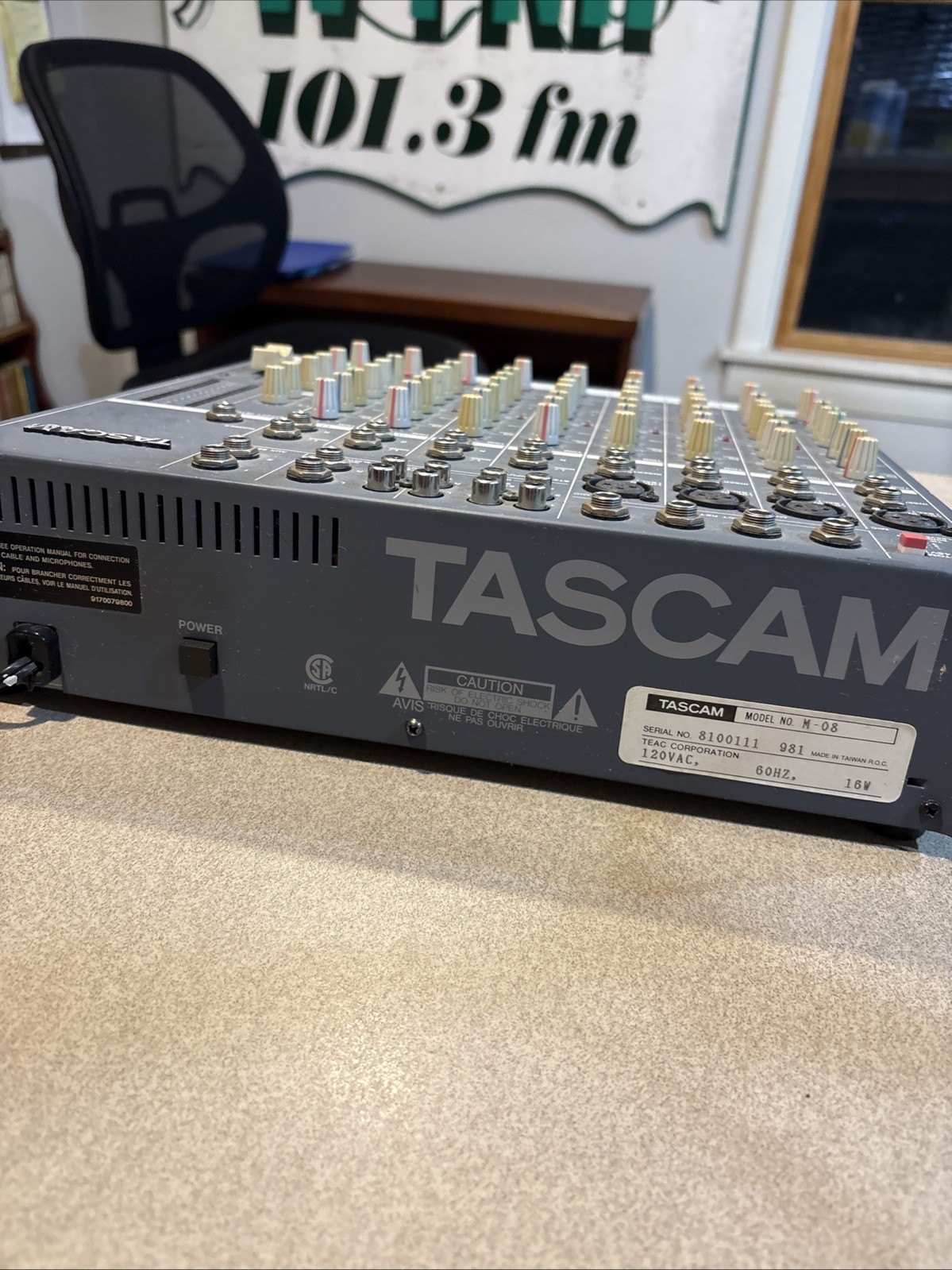 Tascam M-8 8 Channel Mixer Only Power-on tested RARE!