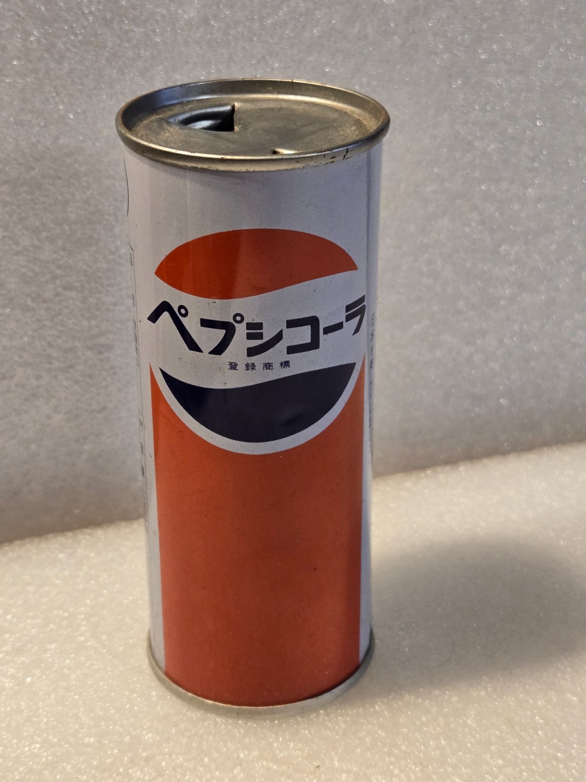 Vintage Japanese Upsidedown Pepsi Cola 250 ml Straight Steel Soda Pop Can