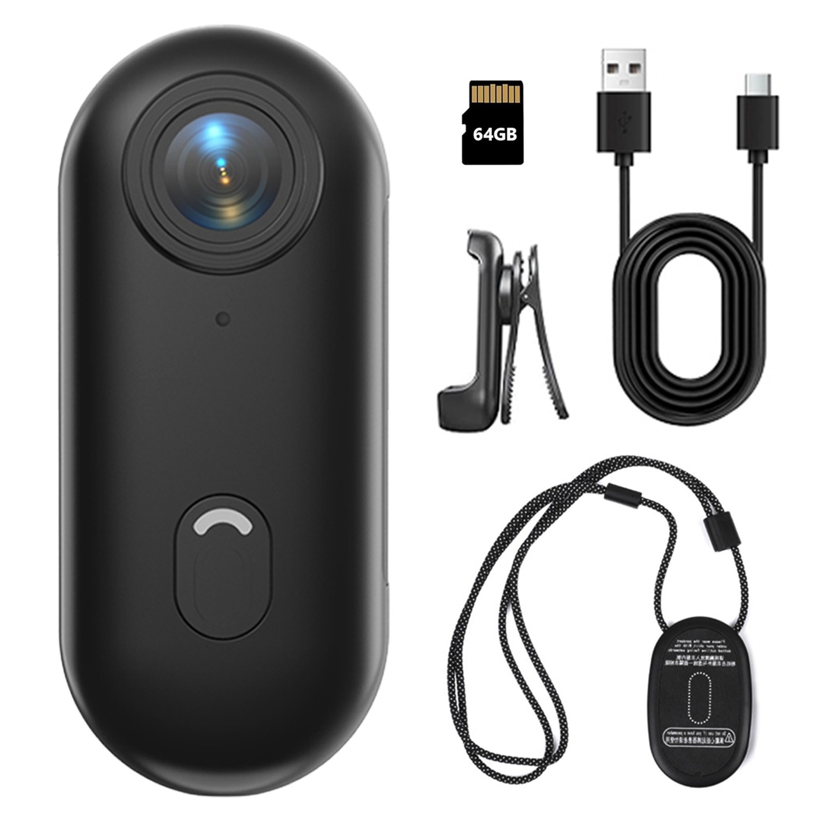 Thumb POV Action Camera 1080P HD Portable Body Cam 64G Wearable Outdoor Sports