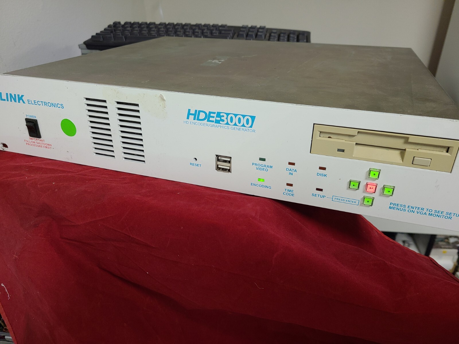 Link Electronics HDE-3000 High Definition XDS HD-SDI Closed Caption Encoder