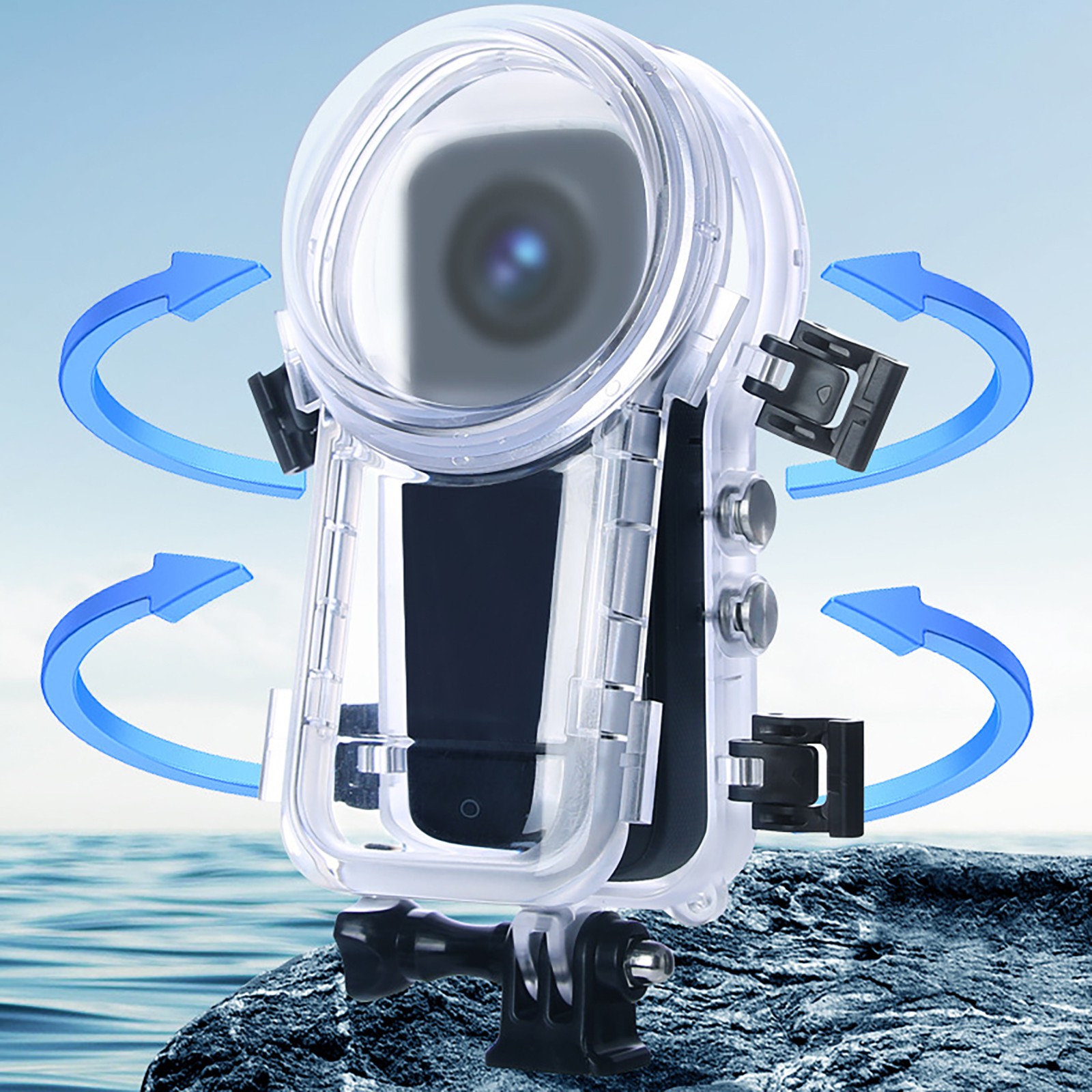 For Insta360 X4 Camera Fully Invisible Dive Case Waterproof Housing Cover Shell