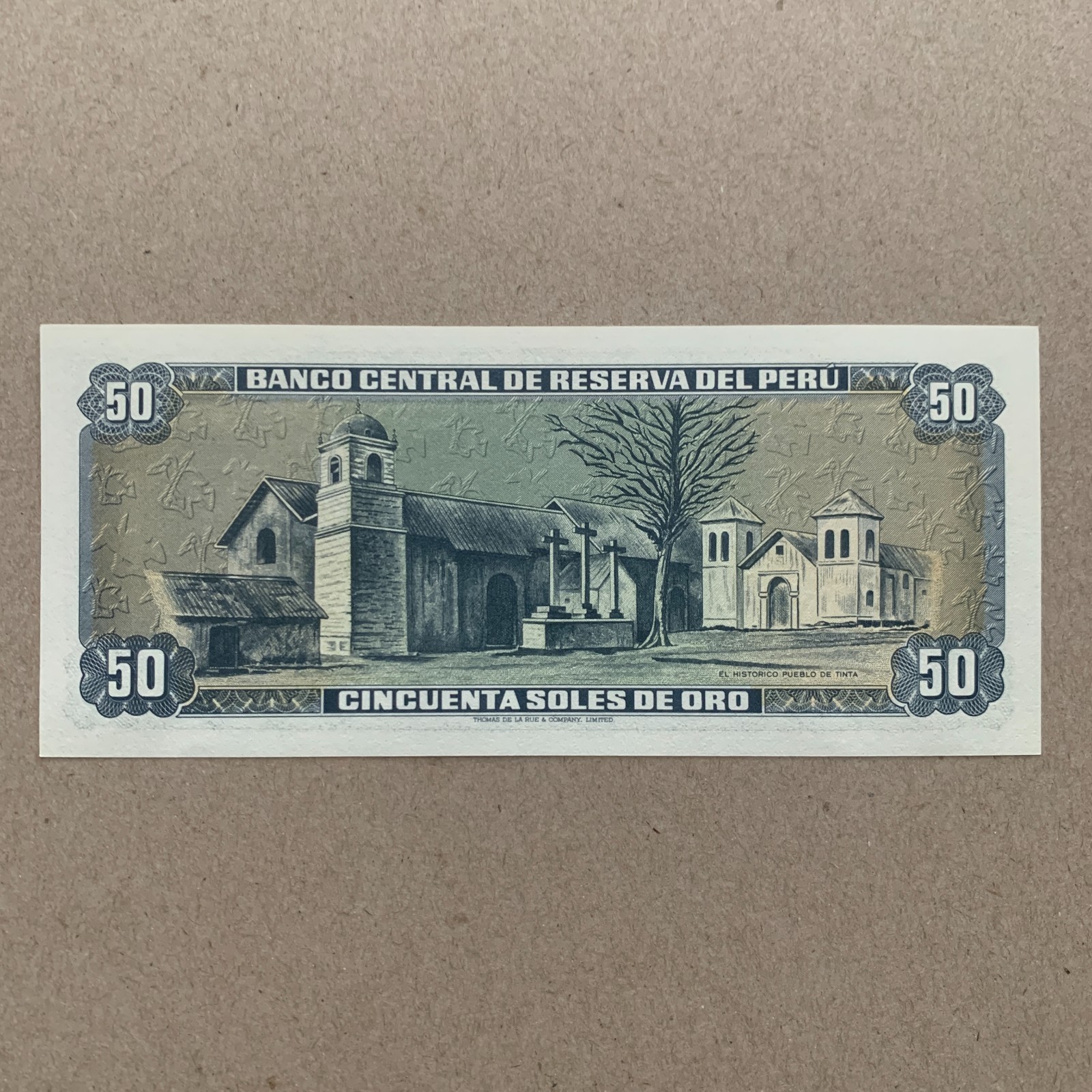 PERU 50 SOLES DE ORO Banknote 1974 UNCIRCULATED Currency WE COMBINE