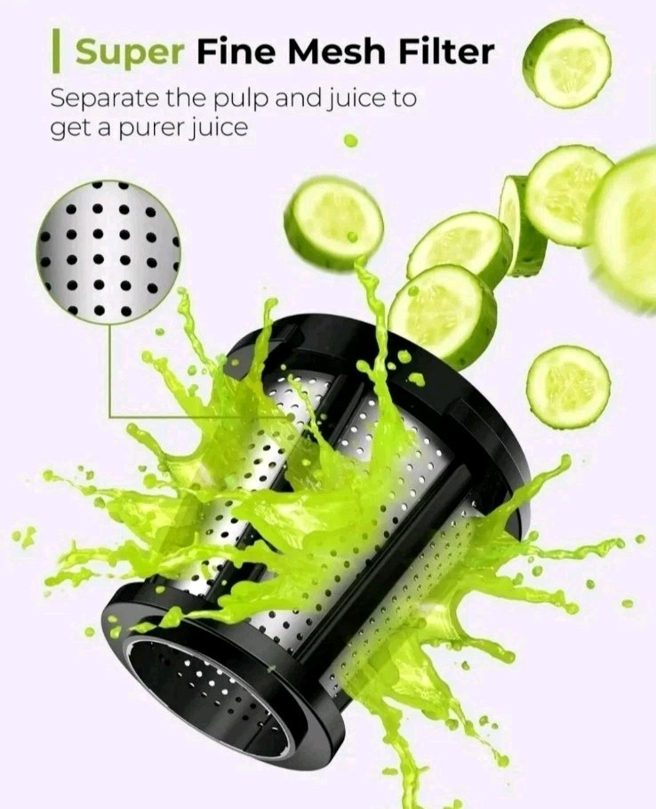 Jocuu Slow Masticating Juicer with 2-Speed Modes - Cold Press Juicer Machine